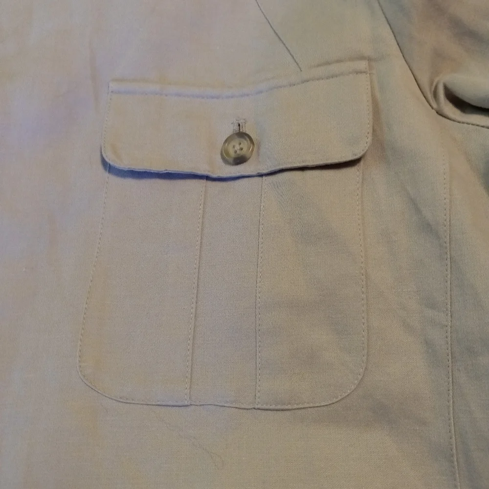 Linen Claiborne Luxe Lined Linen Jacket /Coat / Shirtjack Size Large